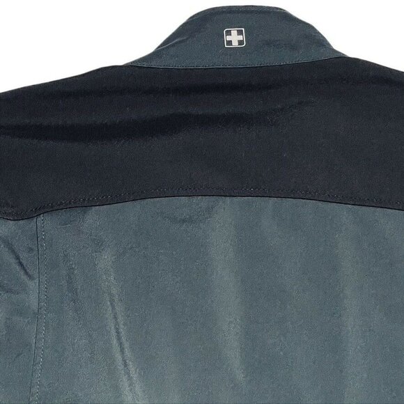 SwissTech Mens Softshell Jacket Water-Resistant Black & Gray Size S - Picture 6 of 12
